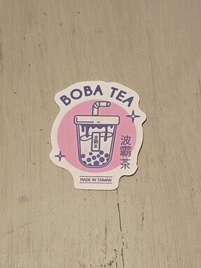 10/$10 Sticker Decal - Boba Tea Made In Taiwan - Pink And Purple Decal - New